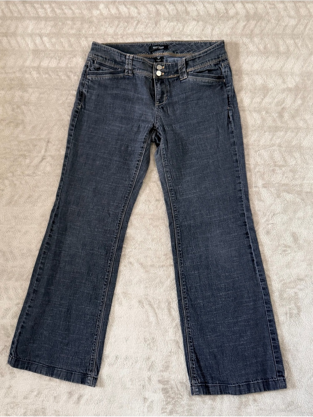 White House Black Market Noir Trouser Leg Jeans Size 4S